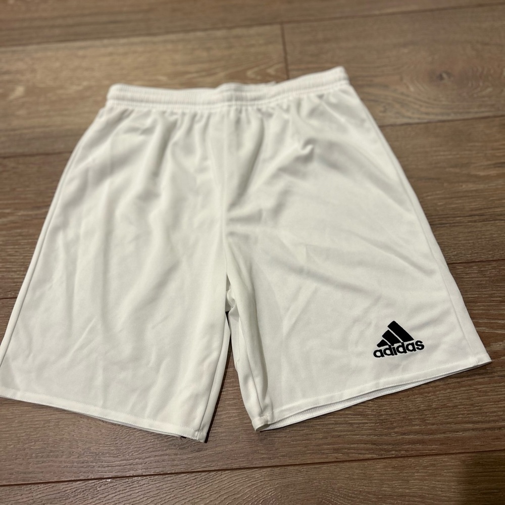 Adidas Boys White Soccer Shorts